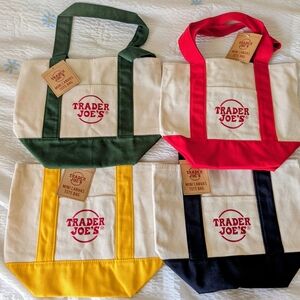 Bundles) Trader Joe's Mini Canvas Tote Bag